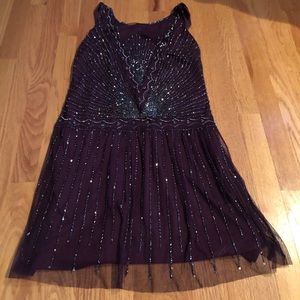 Adrianna Papell Purple Sequined Dress 6